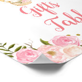 Pink Hot Air Ballon Jungle Gold Glitzer Poster (Ecke)