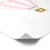 Pink Hot Air Ballon Kinderzimmer & Kids Room Poste Poster (Ecke)