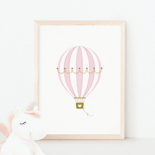 Pink Hot Air Ballon Kinderzimmer & Kids Room Poste Poster