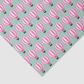 Pink Hot Air Ballon Paris Theme Tissue Paper Seidenpapier (Ausschnitt)