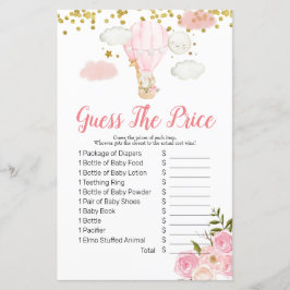 Pink Hot Air Ballon schätzen den Preis Game