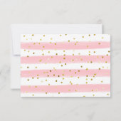 Pink Hot Air Ballon Tiere Online Rsvp Card Dankeskarte (Rückseite)