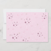 Pink Hot Air Balloons Teddy Bear Baby Dusche Dankeskarte (Rückseite)