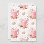 Pink Hot Cocoa and Cookies Winter Party Einladung (Rückseite)