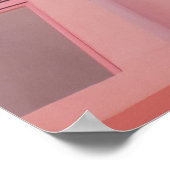 Pink House and Palm Trees Foto Poster (Ecke)