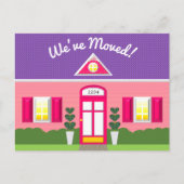 Pink House Dream Zuhause Neue Adresse Postkarte (Vorderseite)