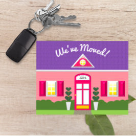 Pink House Dream Zuhause Neue Adresse Postkarte