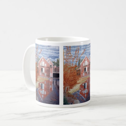 Pink House in Autumn Kaffeetasse (Vorderseite Links)