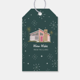 Pink House Palm Springs Weihnachten Geschenkanhänger