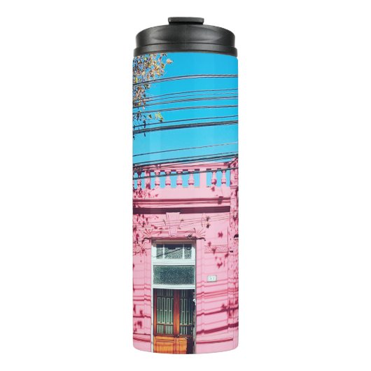 PINK HOUSE THERMOSBECHER (Vorderseite)