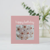 Pink Hoya Blume Geburtstag Karte (Stehend Vorderseite)