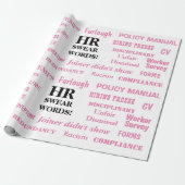 Pink HR Human Resources - Wrap Wrap Wrapping Paper Geschenkpapier (Ungerollt)