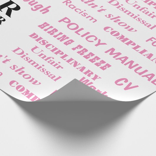 Pink HR Human Resources - Wrap Wrap Wrapping Paper Geschenkpapier (Ecke)