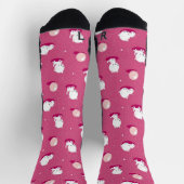 Pink Hübsch Kitesurfmuster Socken (Oben)