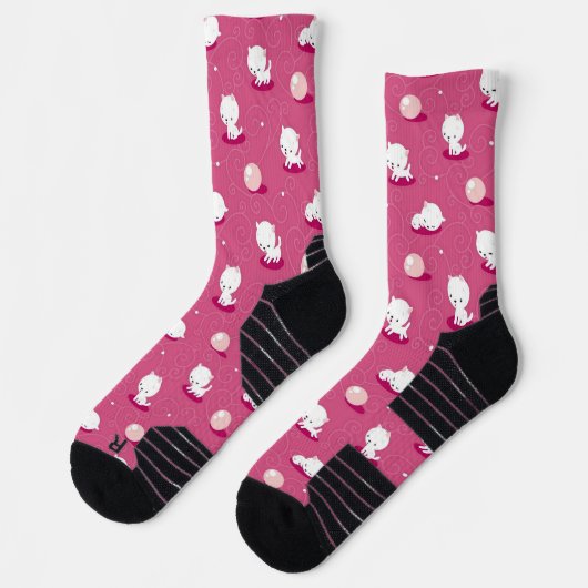 Pink Hübsch Kitesurfmuster Socken (Links)