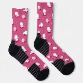 Pink Hübsch Kitesurfmuster Socken (Rechts)