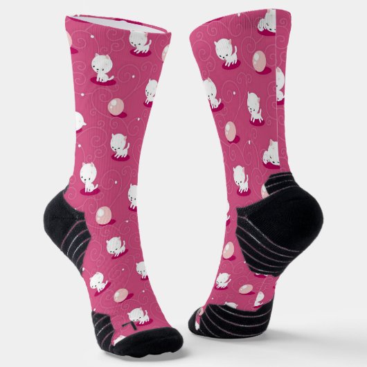 Pink Hübsch Kitesurfmuster Socken (Gewinkelt)