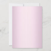 Pink Hübsch Pearl Bow Cross Erste Heilige Kommune Einladung (Rückseite)