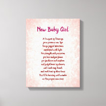 Pink hübsches neues Baby Girl Gedicht