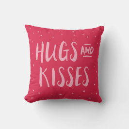 Pink Hugs und Kisses | Herz | Valentinstag Kissen