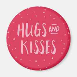 Pink Hugs und Kisses | Herz | Valentinstag Magnet