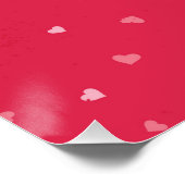 Pink Hugs und Kisses | Herz | Valentinstag Poster (Ecke)