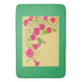 Pink Hummingbird Bath Mat Badematte (Vorderseite Vertikal)