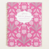 Pink Hummingbird Coquette Personalisiert Planer (Vorderseite)