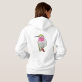 Pink Hummingbird  Hoodie (Schwarz voll)