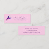 Pink Hummingbird Mini Business Card Mini Visitenkarte (Vorne/Hinten)