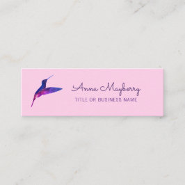 Pink Hummingbird Mini Business Card Visitenkarte