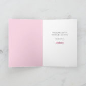 Pink Hummingbirds Happy Birthday Karte (Innenseite)