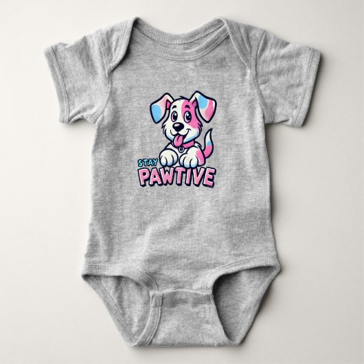 Pink Hund Animated Baby Bodysuit Baby Strampler (Vorderseite)