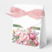 Pink Hütte Floral Bouquet Gefallen Box