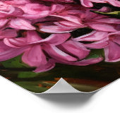 Pink Hyacinth Blume Art Print Poster (Ecke)