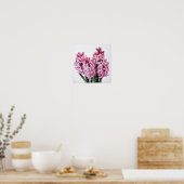 Pink Hyacinth Blume Art Print Poster (Küche)