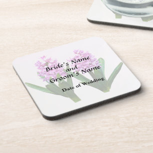 Pink Hyacinth Duo Hochzeitsprodukte Getränkeuntersetzer
