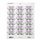 Pink Hyacinth Duo Save the Date Adressaufkleber (Vorne)