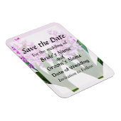 Pink Hyacinth Duo Save the Date Magnet (Rechte Seite)
