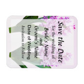 Pink Hyacinth Duo Save the Date Magnet (Horizontal)