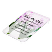Pink Hyacinth Duo Save the Date Magnet (Linke Seite)