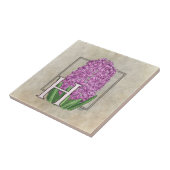 Pink Hyacinth Floral Monogram Fliese (Seite)