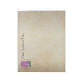 Pink Hyacinth Personalisierte Monogramm Notizblock (Rotiert)