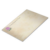 Pink Hyacinth Personalisierte Monogramm Notizblock (angewinkelt)