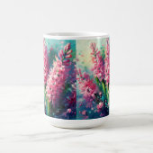 Pink Hyacinths Blumengemälde Kaffeetasse (Mittel)