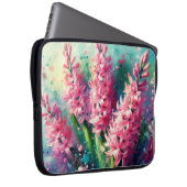 Pink Hyacinths Blumengemälde Laptopschutzhülle (Vorne Rechts)