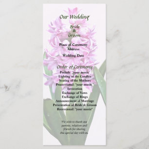 Pink Hyacinths Duo Hochzeitsprogramm Programm