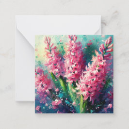 Pink Hyacinths Floral Blume Vielen Dank Mitteilungskarte
