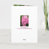Pink Hyacinths Happy Oaster Grußkarten Feiertagskarte (Rückseite)