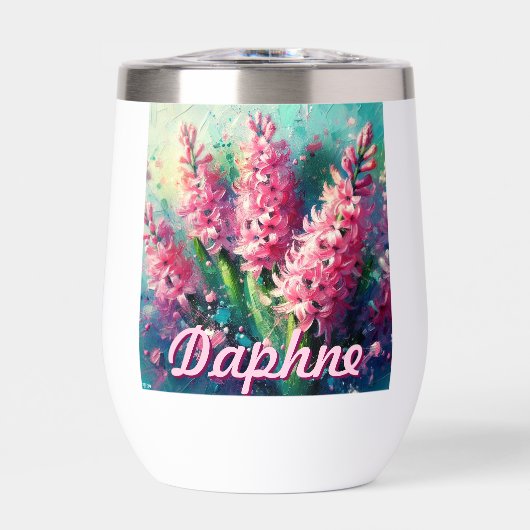 Pink Hyacinths Hyacinth Floral Personalisiert (Vorderseite)